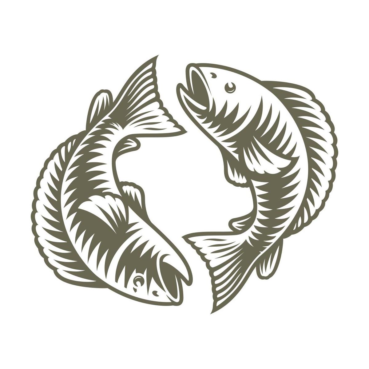 Pisces Zodiac Sign Fish Delrin Leather Stamp - All Good Leather Co.