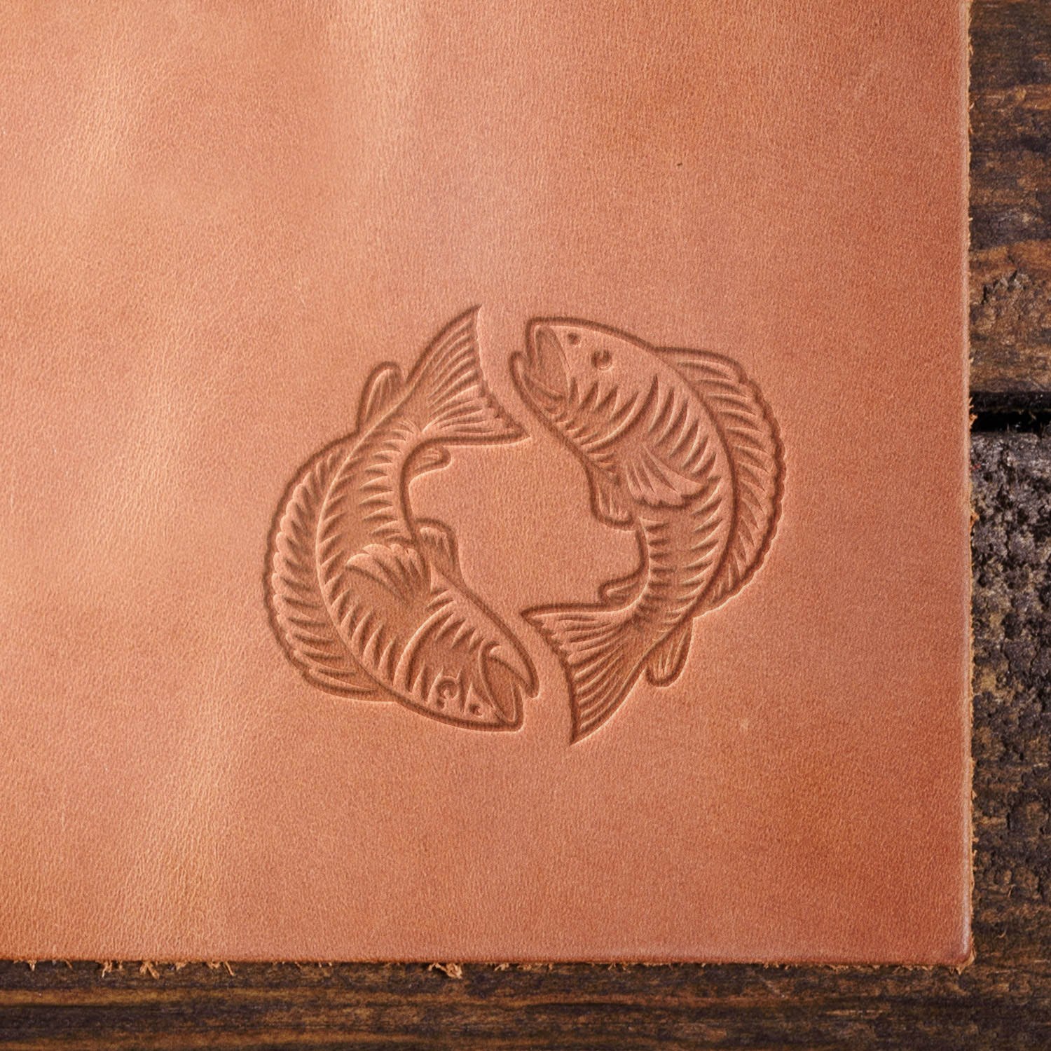 Pisces Zodiac Sign Fish Delrin Leather Stamp - All Good Leather Co.