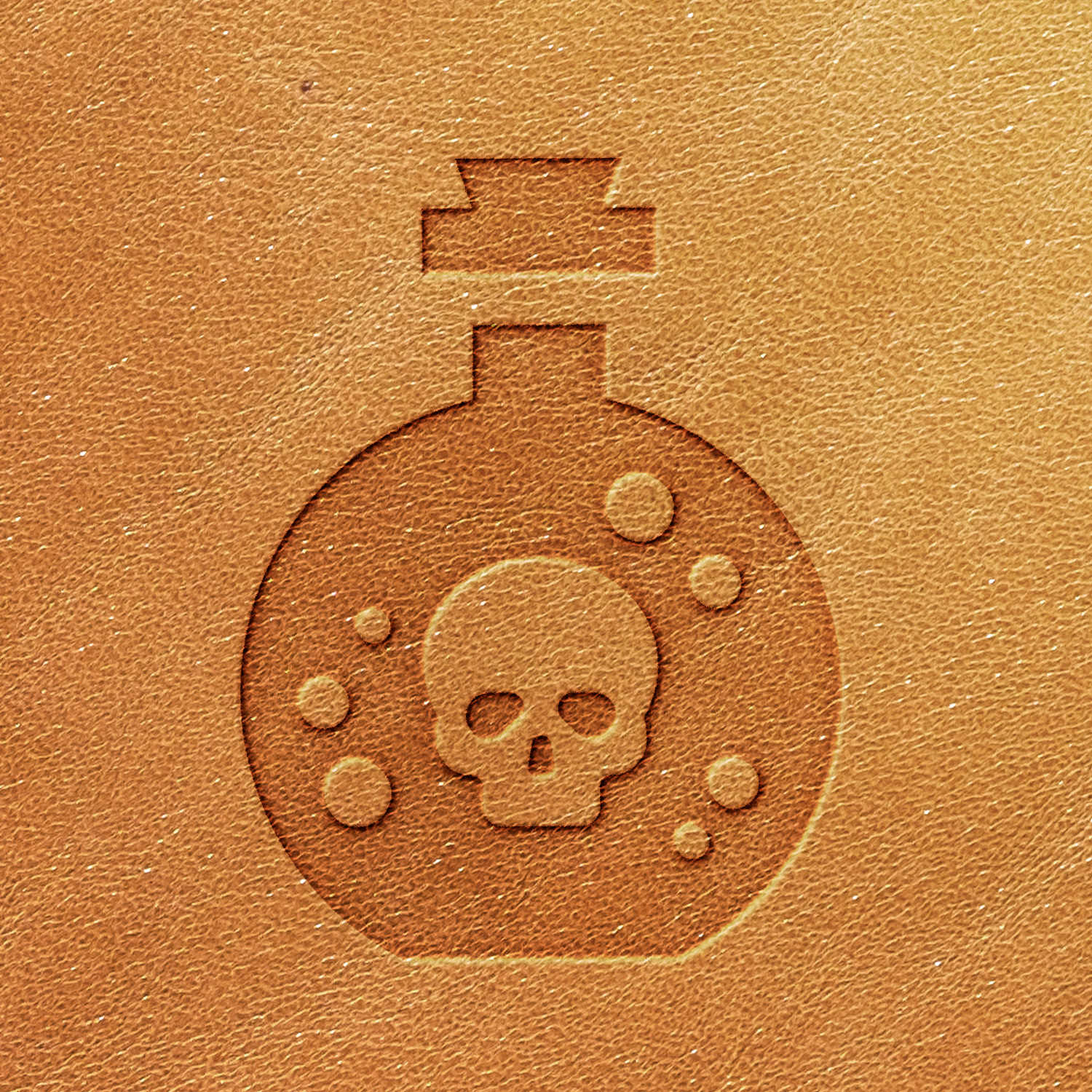 Poison Bottle Delrin Leather Stamp - All Good Leather Co.