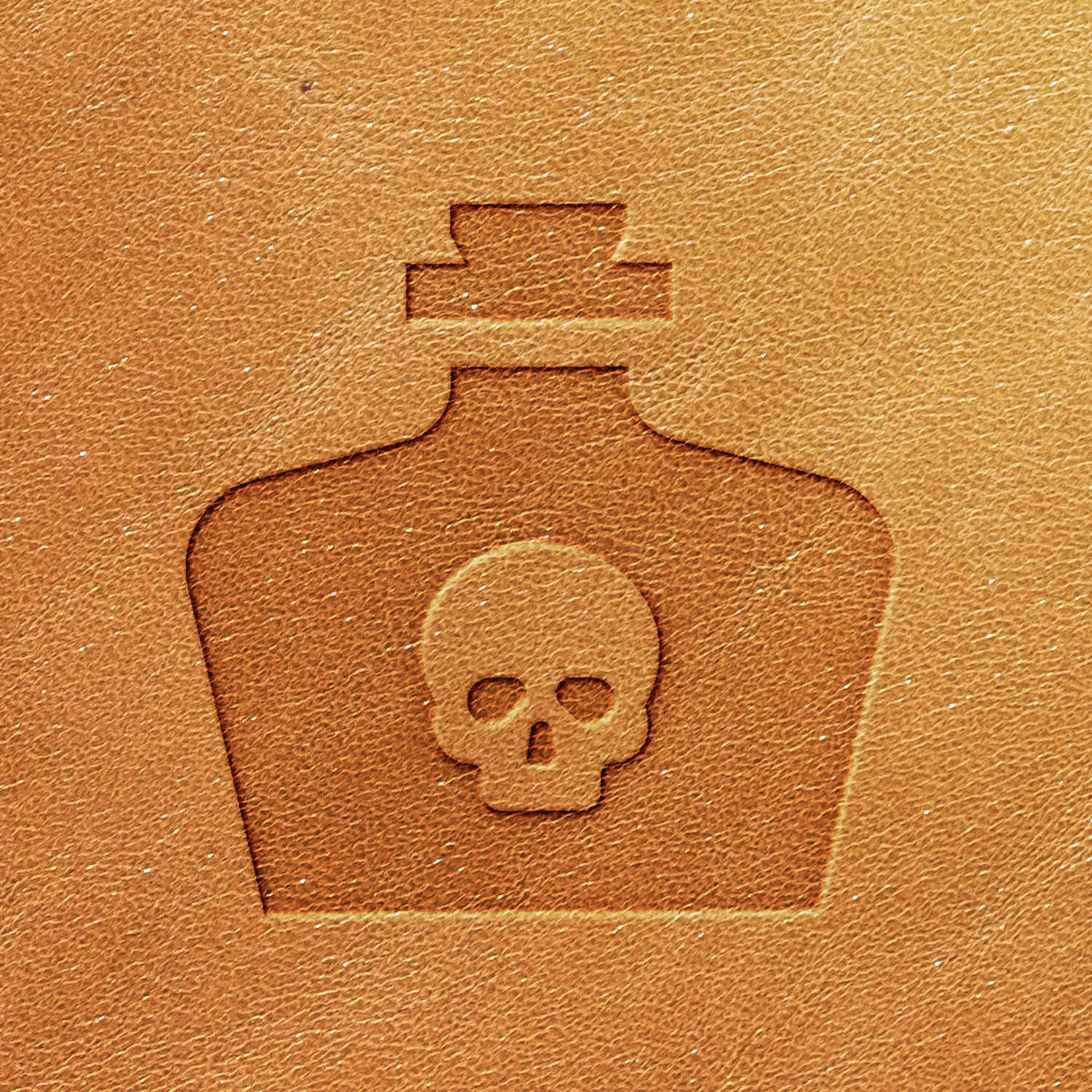 Poison Bottle Delrin Leather Stamp - All Good Leather Co.