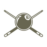 Pool Cues and 8 Ball Delrin Leather Stamp - All Good Leather Co.