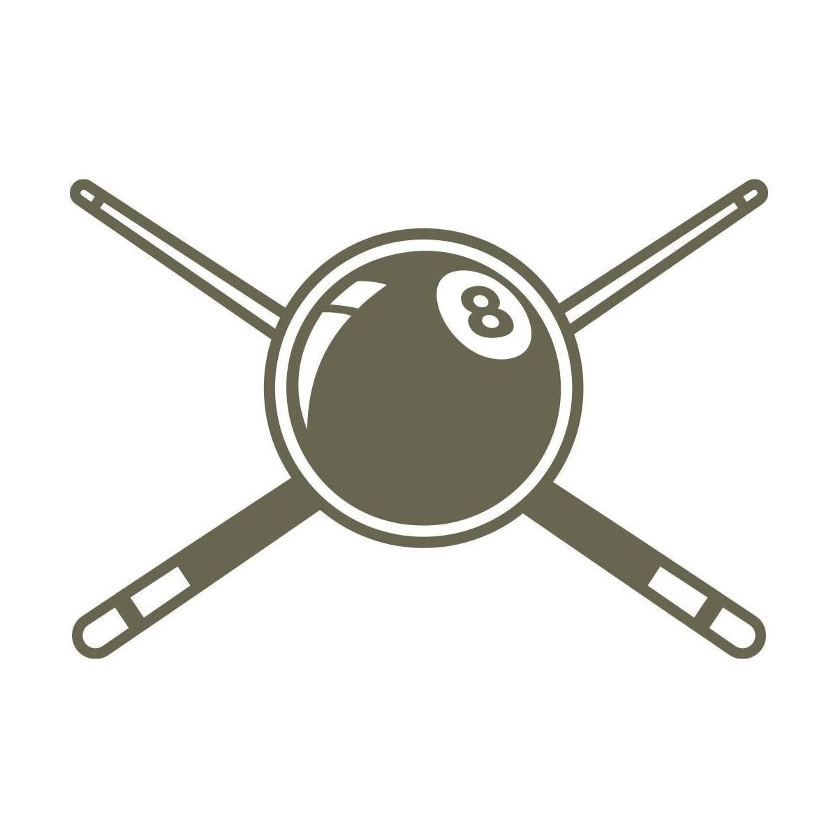 Pool Cues and 8 Ball Delrin Leather Stamp - All Good Leather Co.