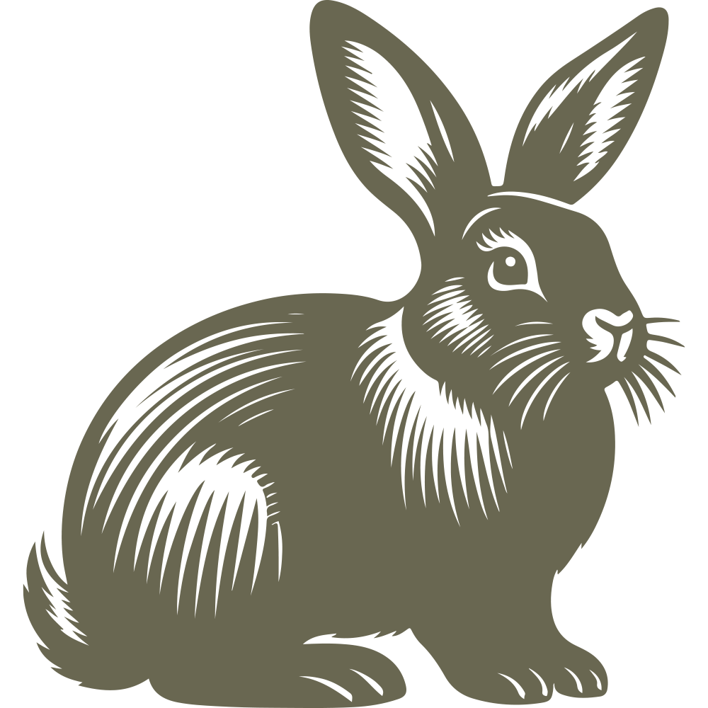 Rabbit Delrin Leather Stamp