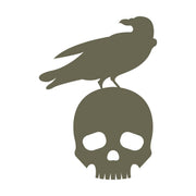 Raven on Skull Delrin Leather Stamp - All Good Leather Co.