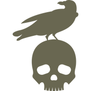 Raven on Skull Delrin Leather Stamp - All Good Leather Co.