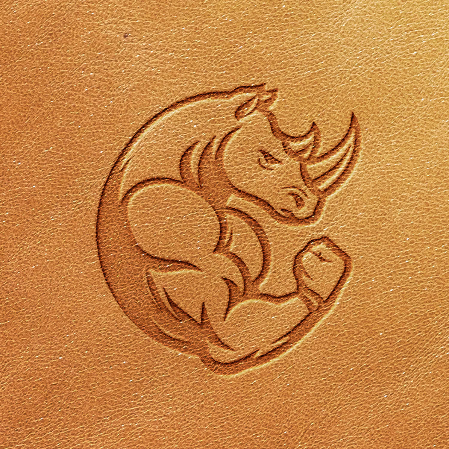 Rhino Delrin Leather Stamp - All Good Leather Co.