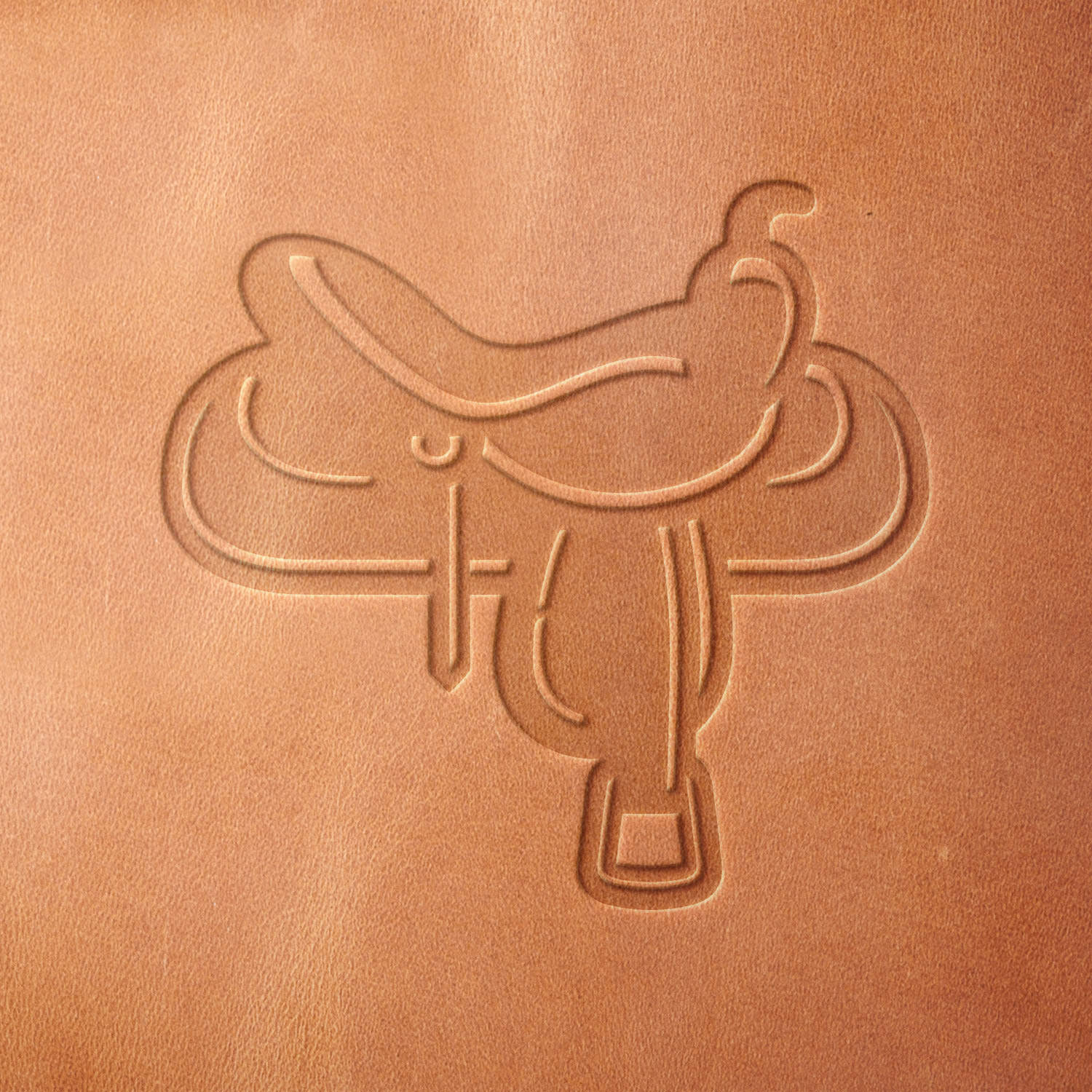 Riding Saddle Delrin Leather Stamp - All Good Leather Co.