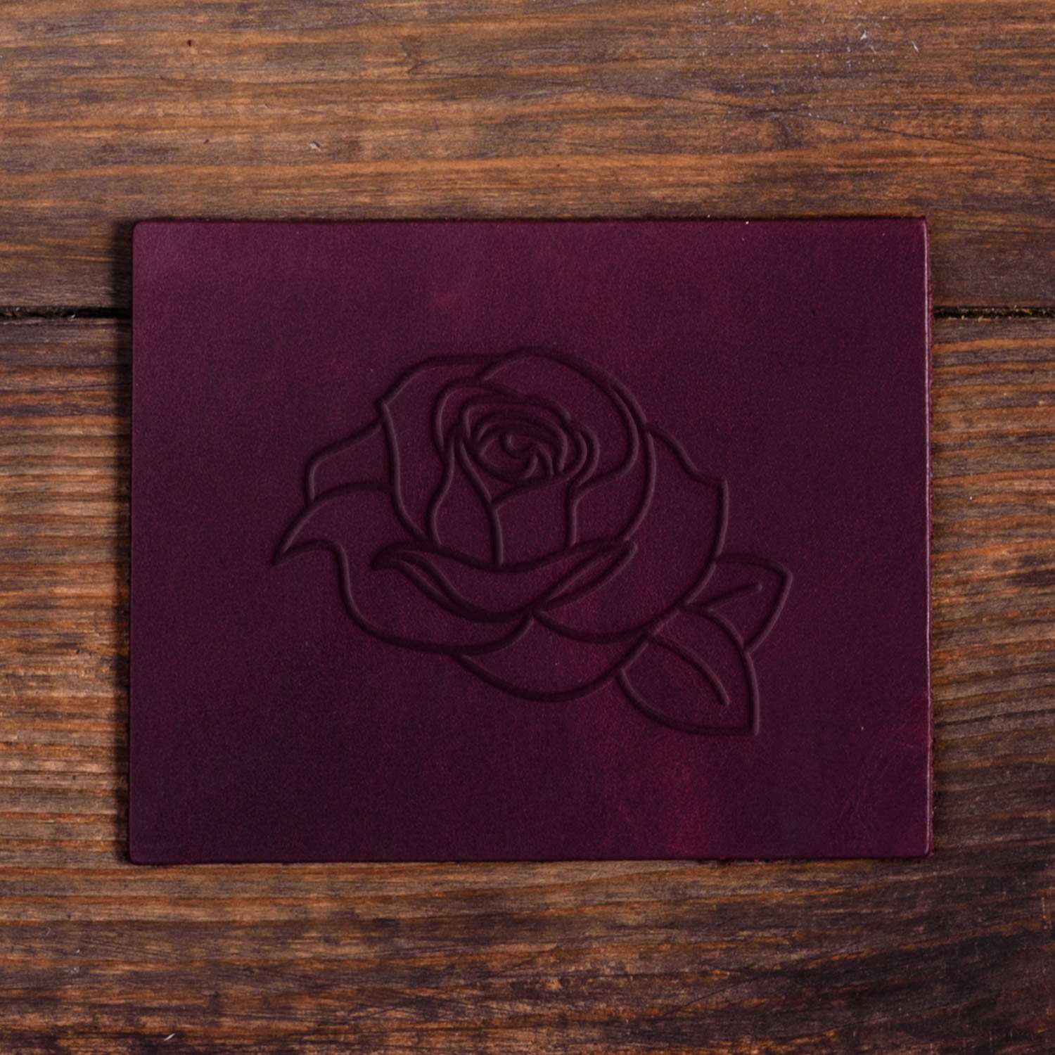 Rose Delrin Leather Stamp - All Good Leather Co.