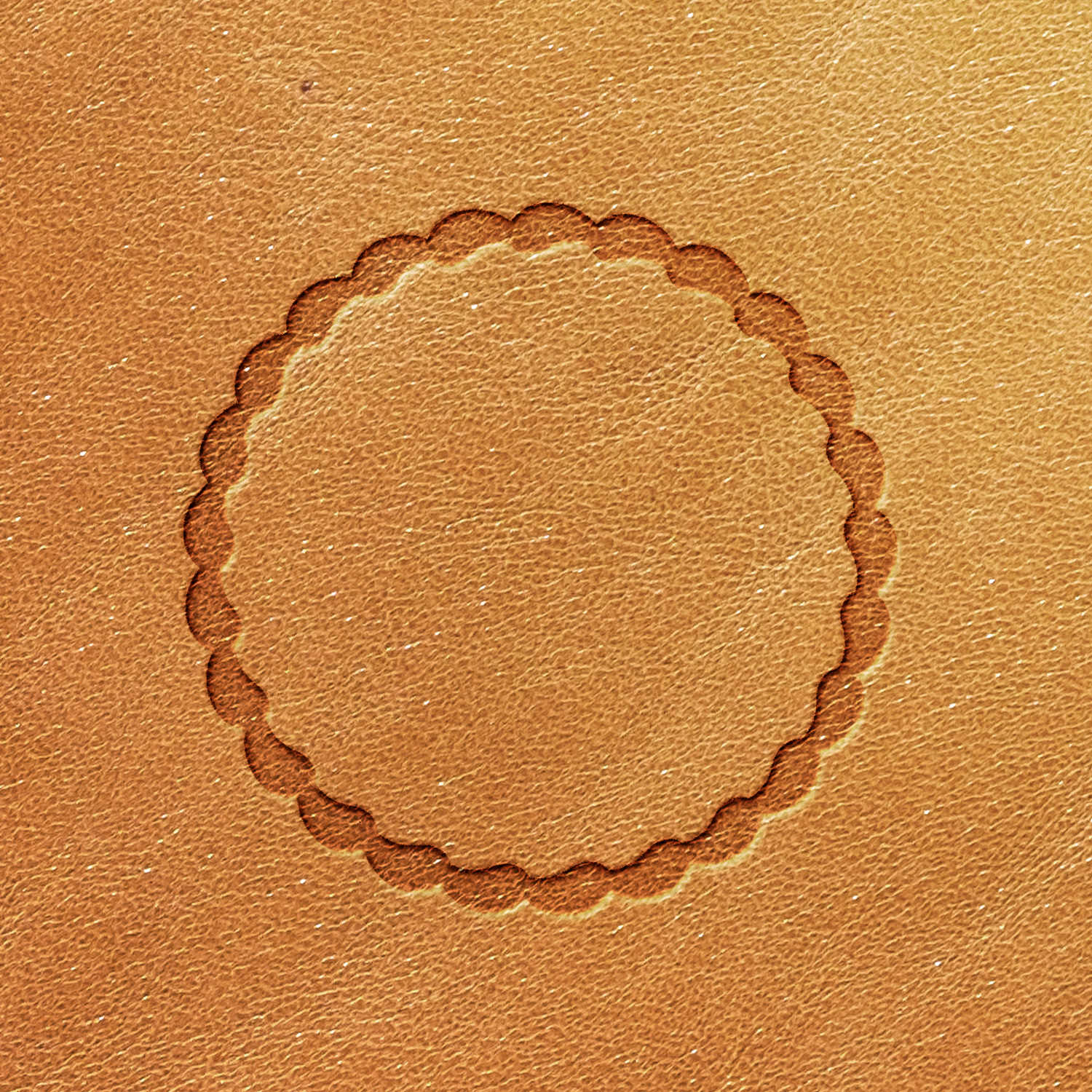 Scalloped Circle Delrin Leather Stamp - All Good Leather Co.