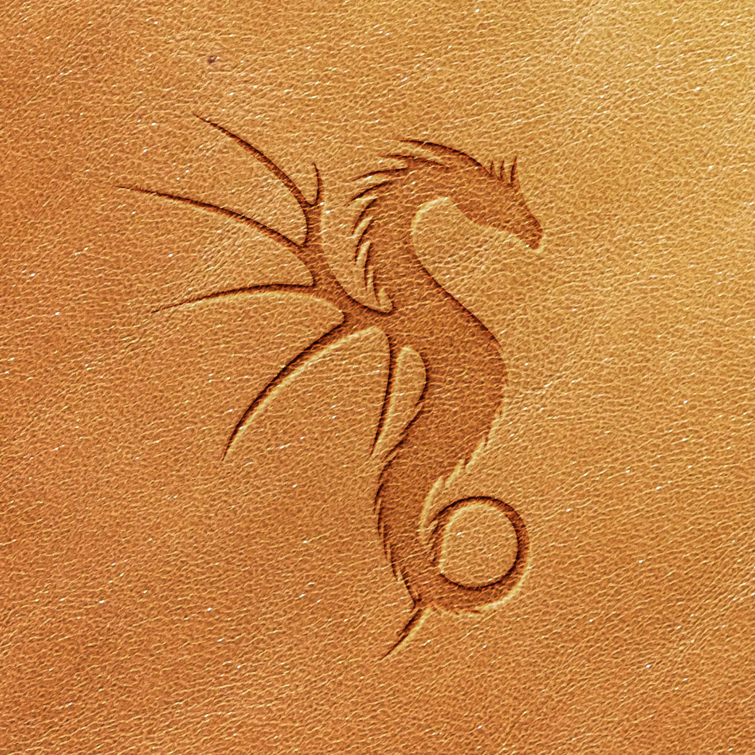 Seahorse Dragon Delrin Leather Stamp - All Good Leather Co.