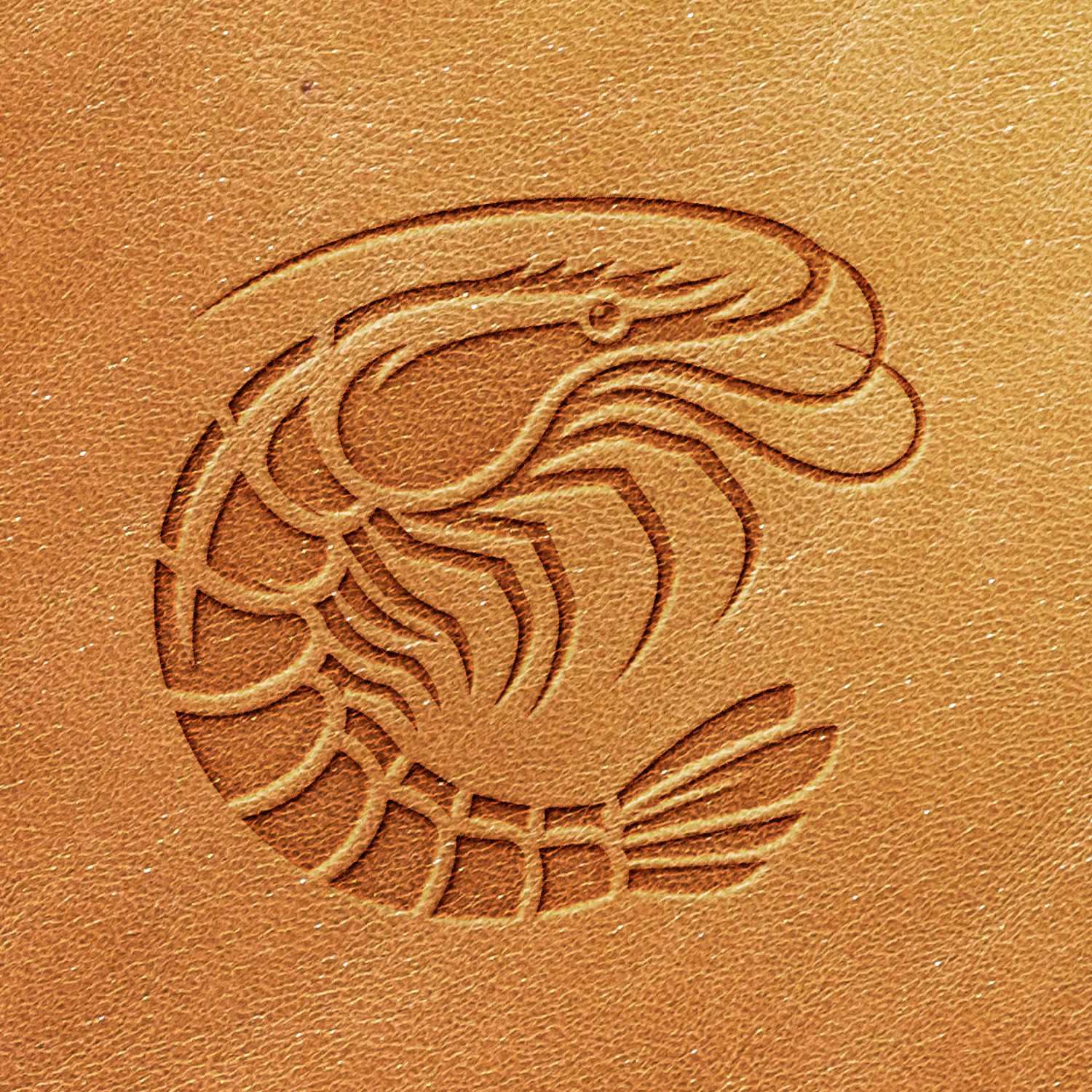 Shrimp Delrin Leather Stamp - All Good Leather Co.