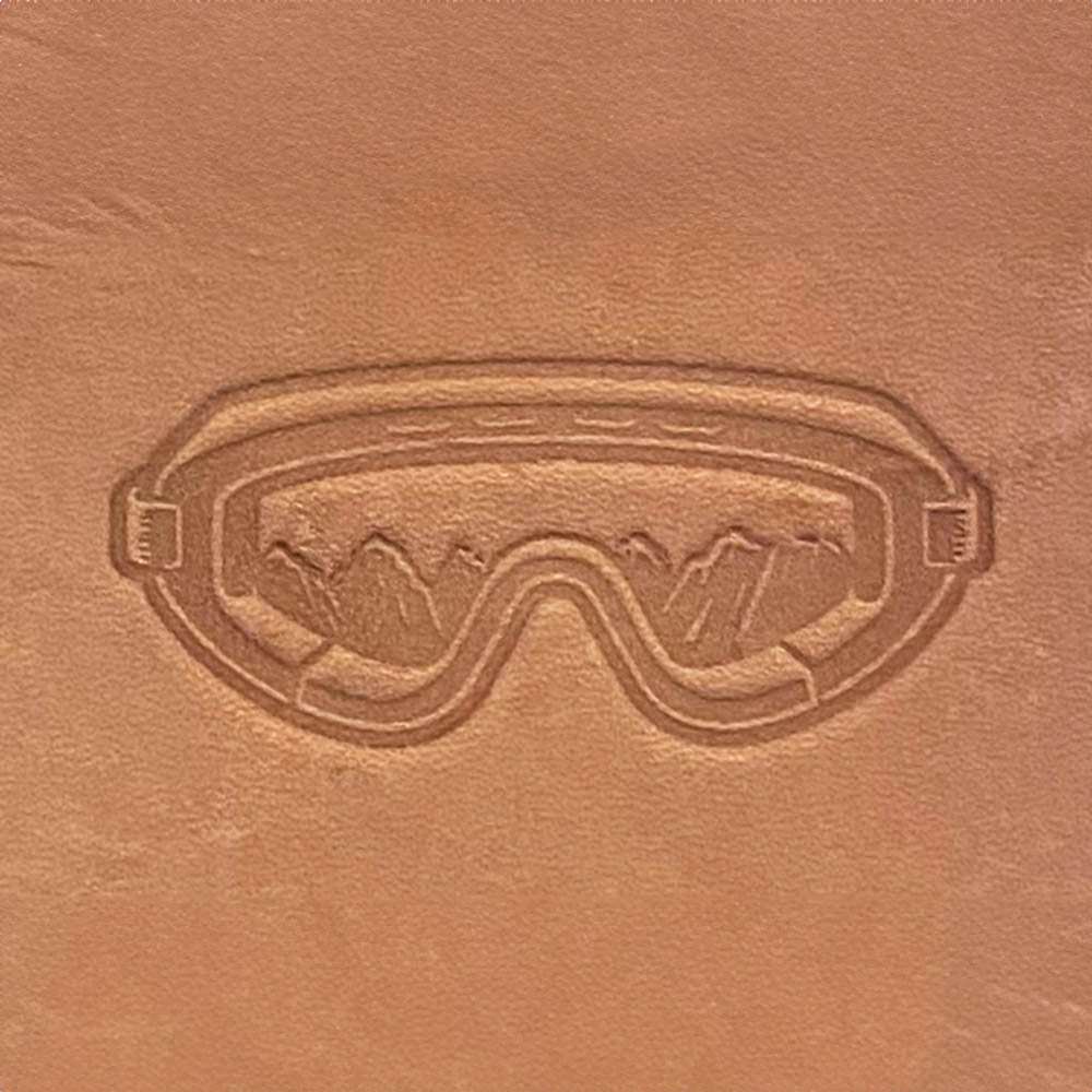 Ski Goggles Delrin Leather Stamp - All Good Leather Co.