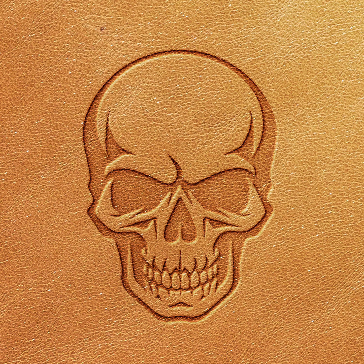 Skull Delrin Leather Stamp - All Good Leather Co.