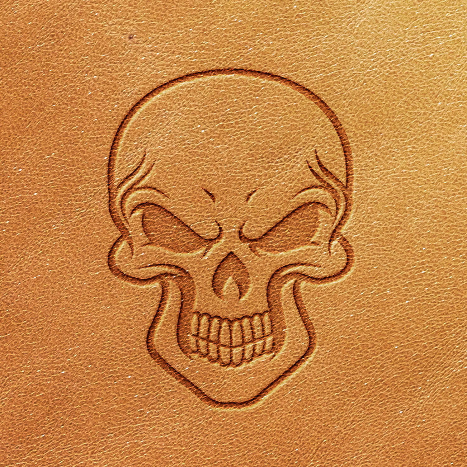 Skull Delrin Leather Stamp - All Good Leather Co.