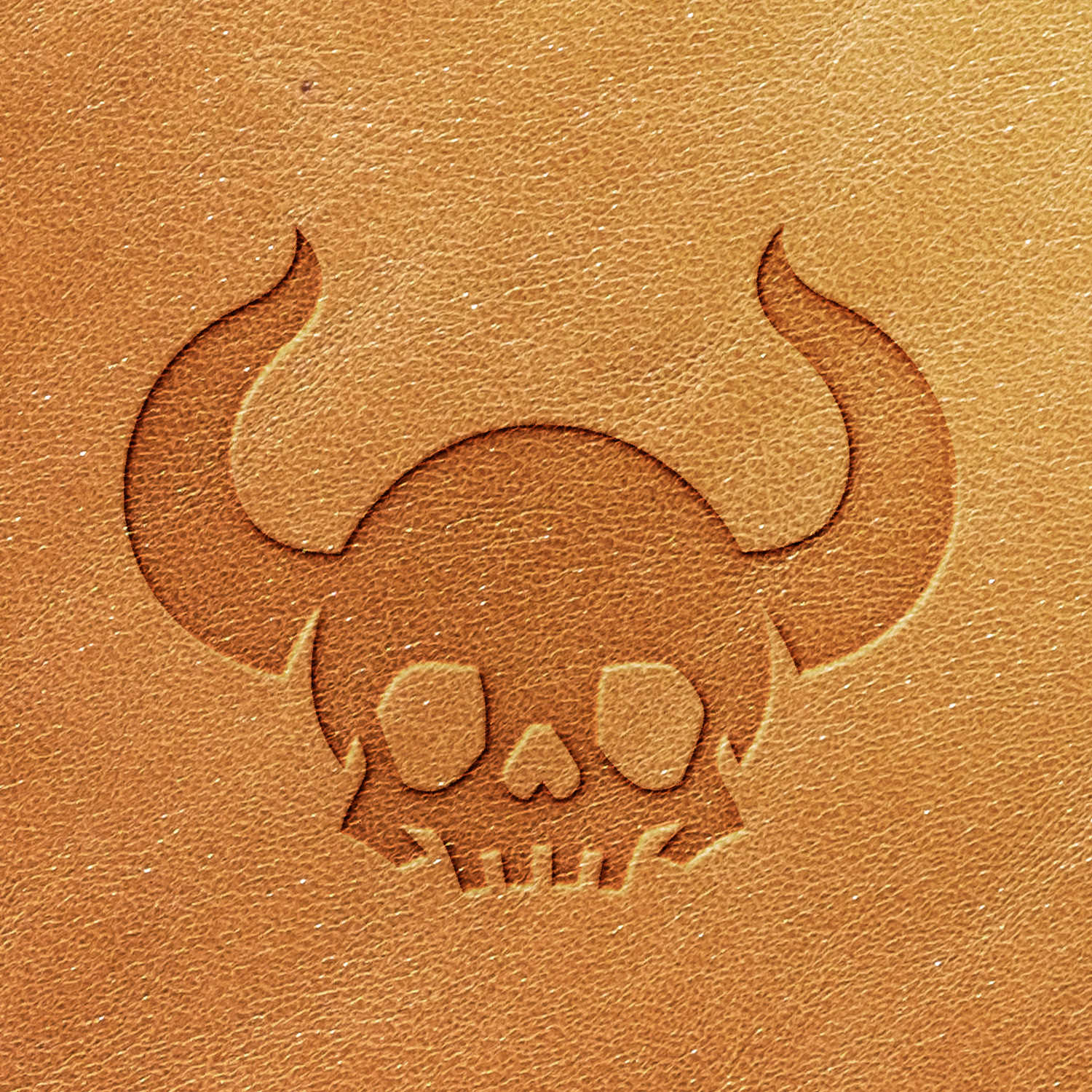 Skull with Horns Delrin Leather Stamp - All Good Leather Co.