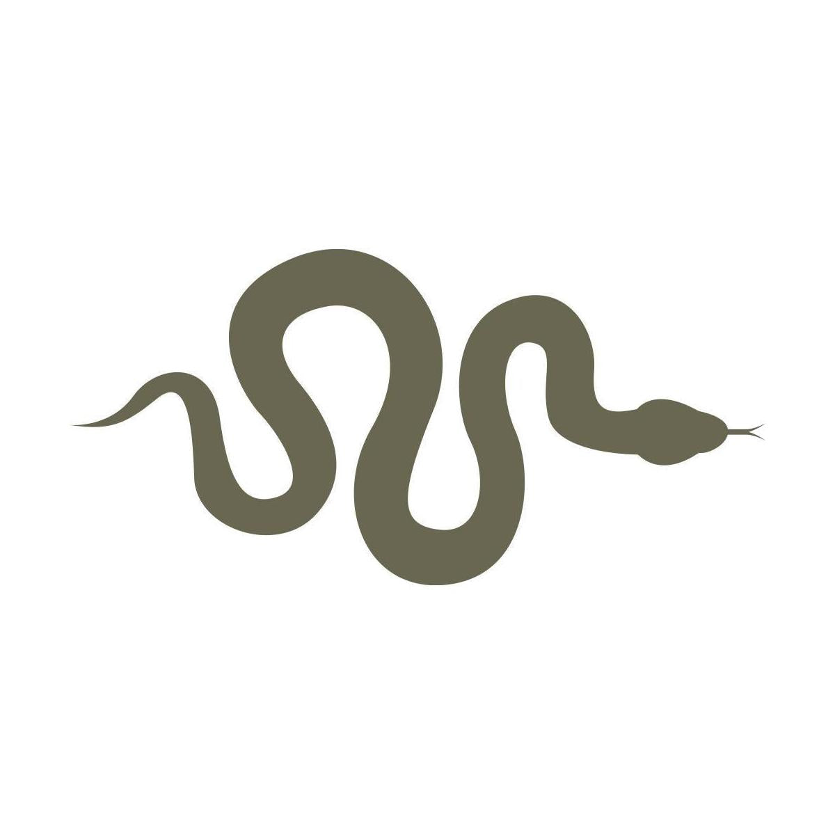 Minimal snake silhouette design created for a Delrin leather stamp.