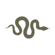 Minimal snake silhouette design created for a Delrin leather stamp.