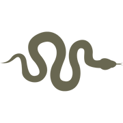 Minimal snake silhouette design created for a Delrin leather stamp.