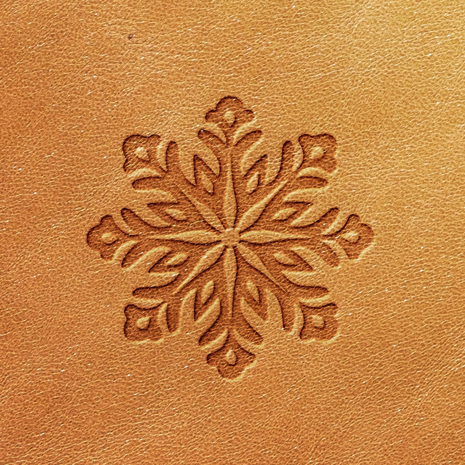 Snowflake Delrin Leather Stamp - All Good Leather Co.