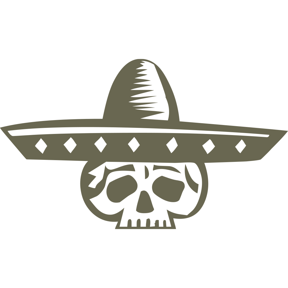 Sombrero Skull Delrin Leather Stamp - All Good Leather Co.