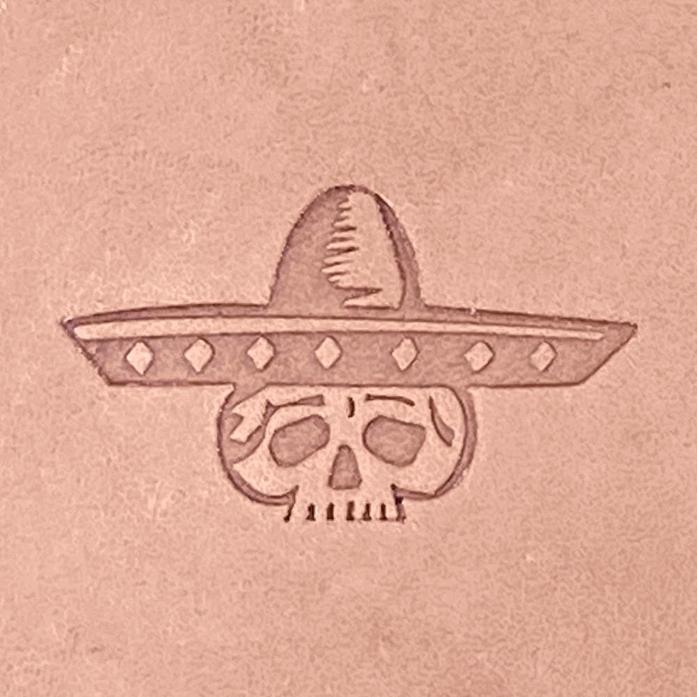 Sombrero Skull Delrin Leather Stamp - All Good Leather Co.