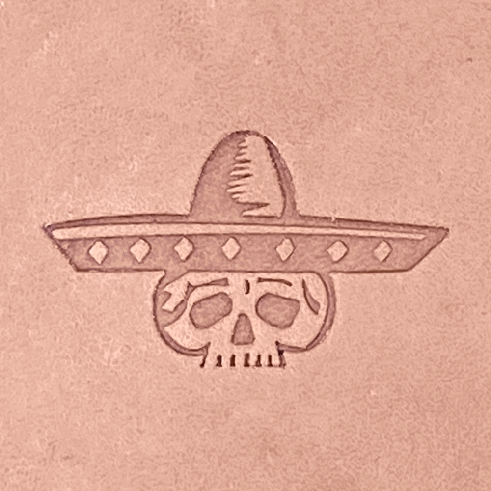 Sombrero Skull Delrin Leather Stamp - All Good Leather Co.