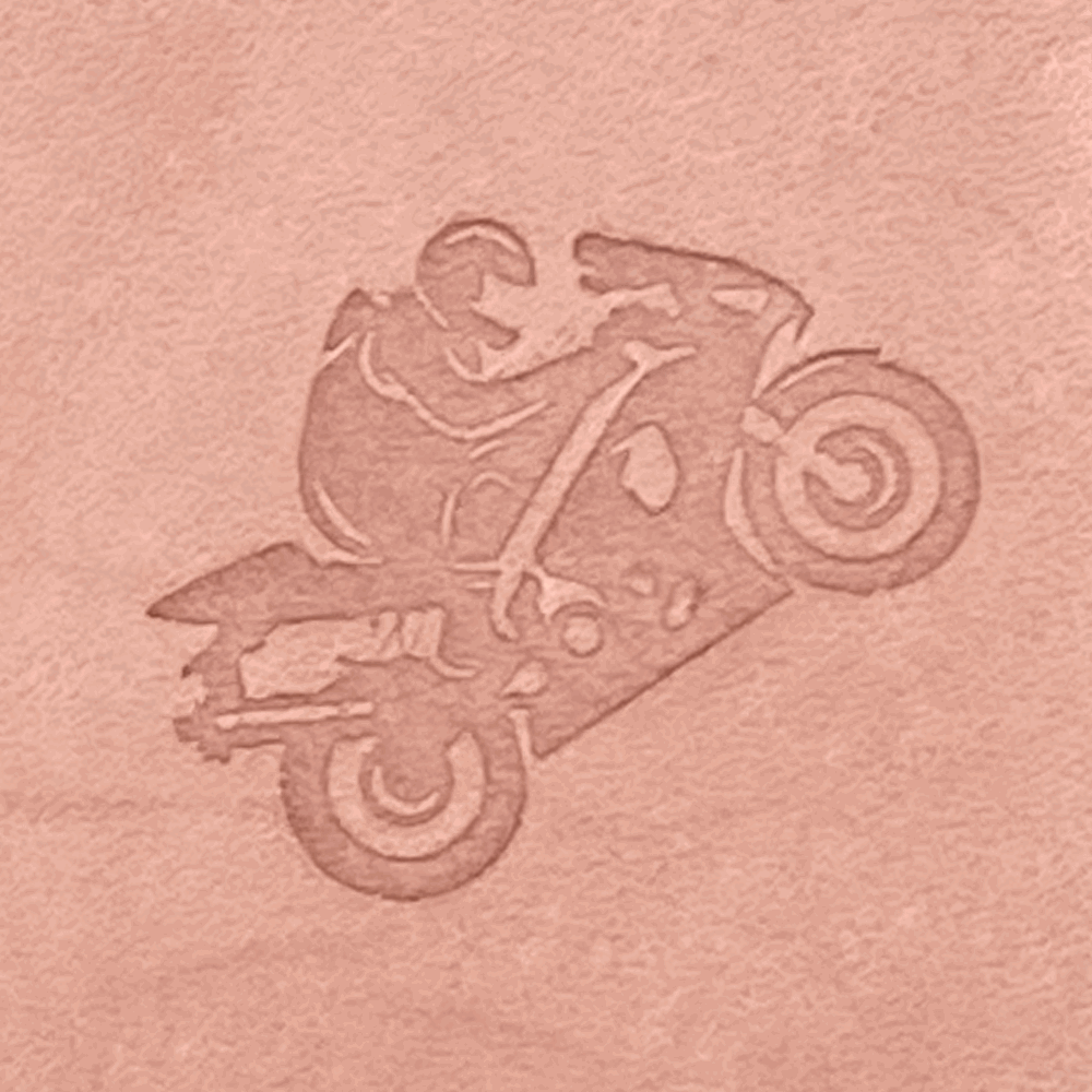 Sport Bike Delrin Leather Stamp - All Good Leather Co.