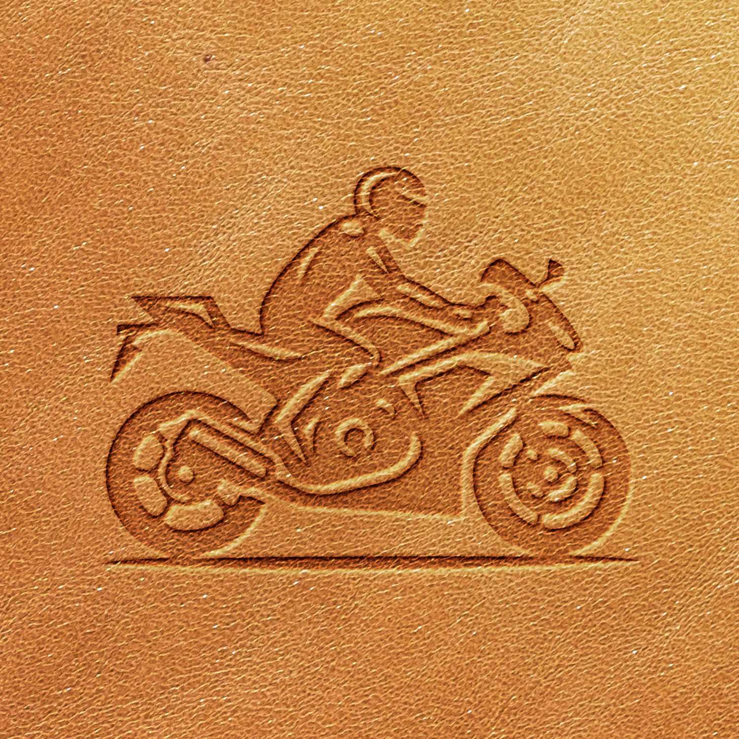 Sport Bike Delrin Leather Stamp - All Good Leather Co.