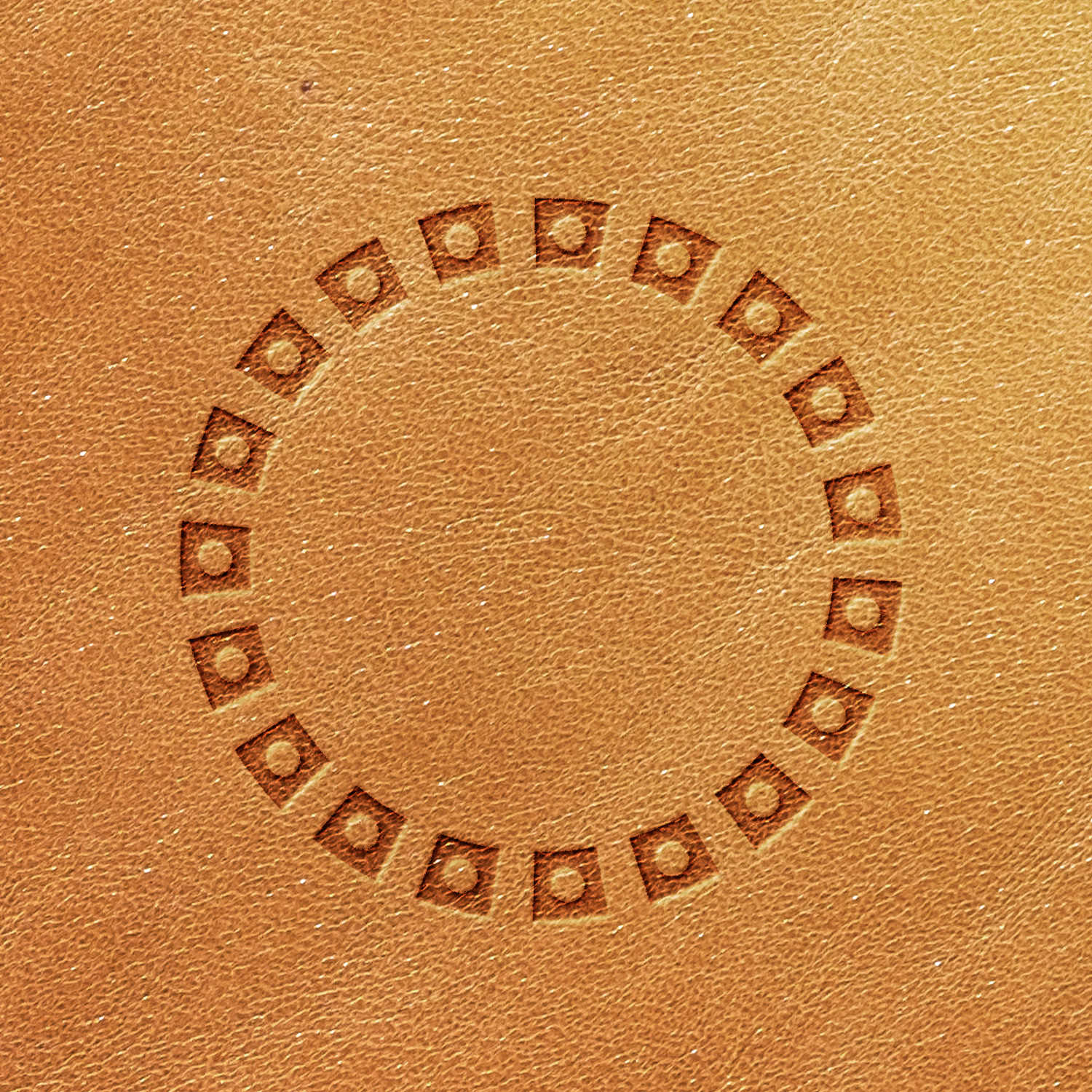 Squares in Circle Delrin Leather Stamp - All Good Leather Co.