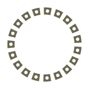 Squares in Circle Delrin Leather Stamp - All Good Leather Co.