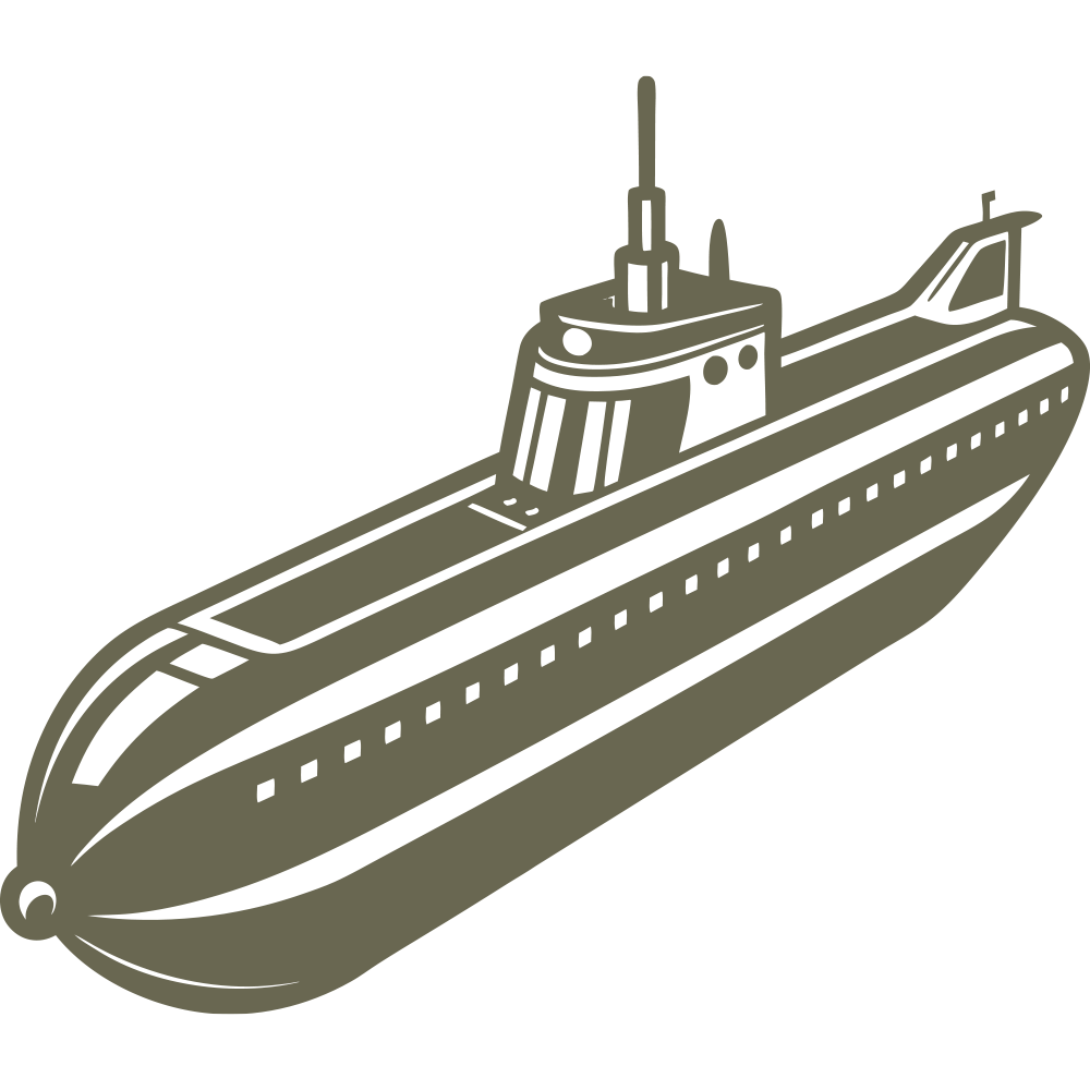 Submarine Delrin Leather Stamp