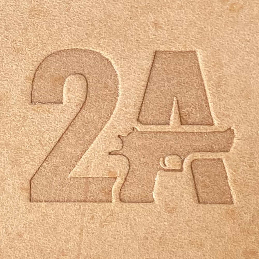 2A Gun Delrin Leather Stamp