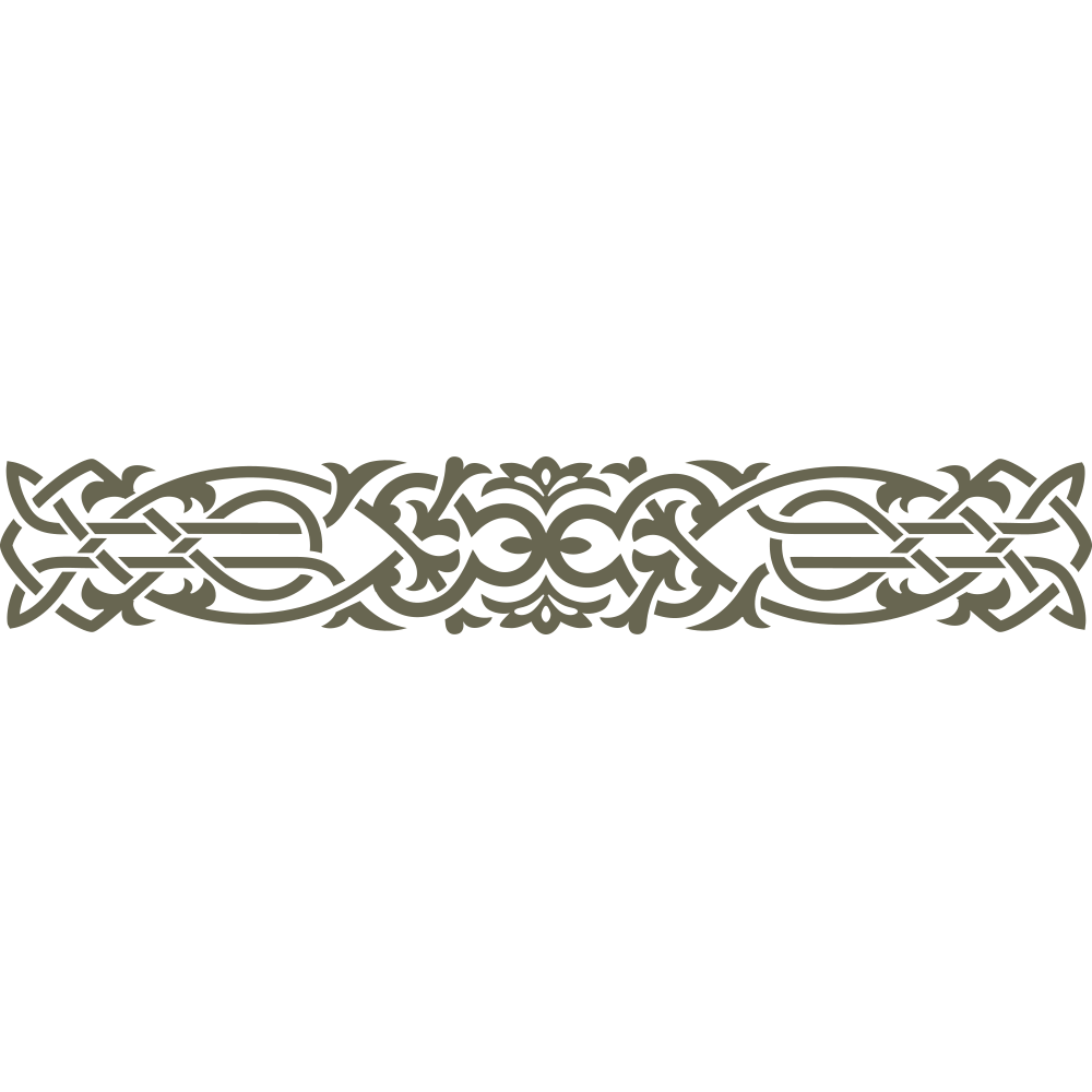 A line of three identical, solid vertical bars created by the Celtic Line Delrin Leather Stamp, separated by two sections of dashed lines in the middle, positioned horizontally against a white background.