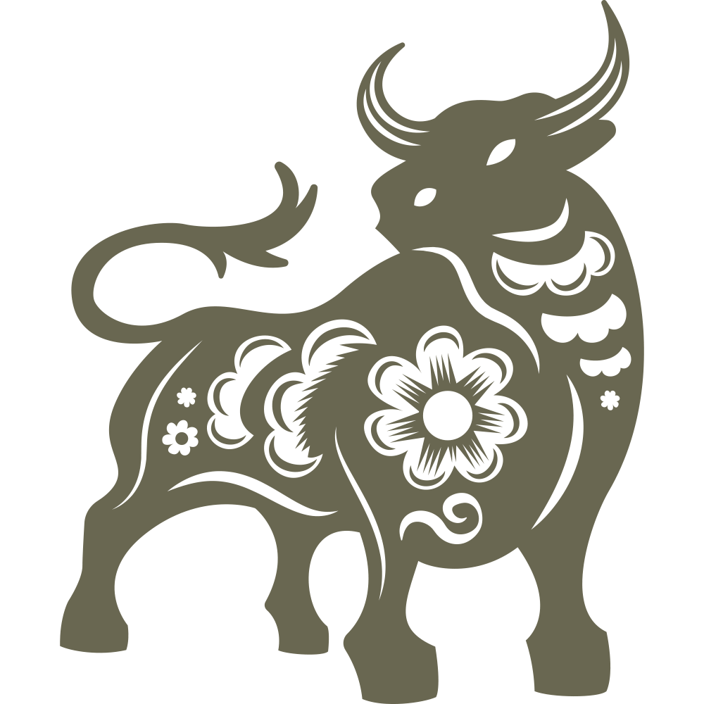 Chinese Zodiac Ox Delrin Leather Stamp
