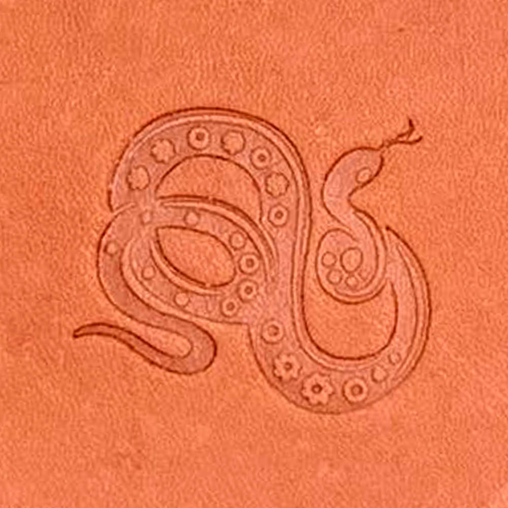 Chinese Zodiac Snake Delrin Leather Stamp