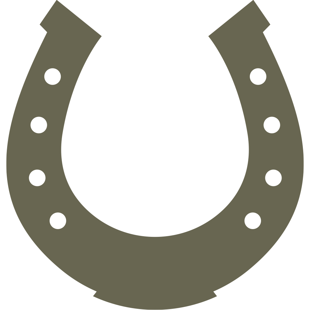 The Horseshoe Delrin Leather Stamp features a simple, stylized depiction of an owl in dark olive green. The design incorporates clean lines to outline the owl’s body, wings, and tail, along with triangular shapes for the beak and feet. Its large circular eyes are positioned symmetrically for a balanced look.