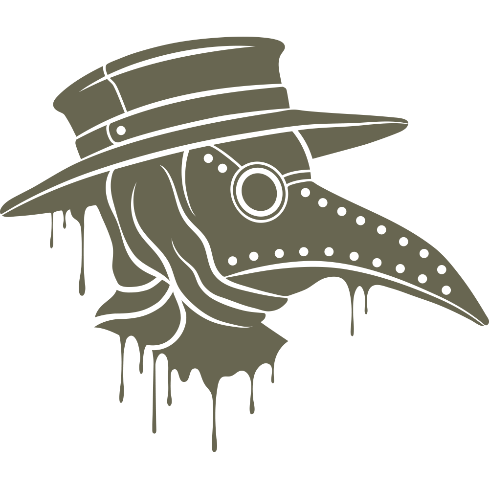 Plague Doctor Delrin Leather Stamp