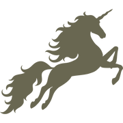 A blank image with a solid, dark olive green background showcasing the simplicity of the Unicorn Delrin Leather Stamp. There are no additional details, text, or objects visible.